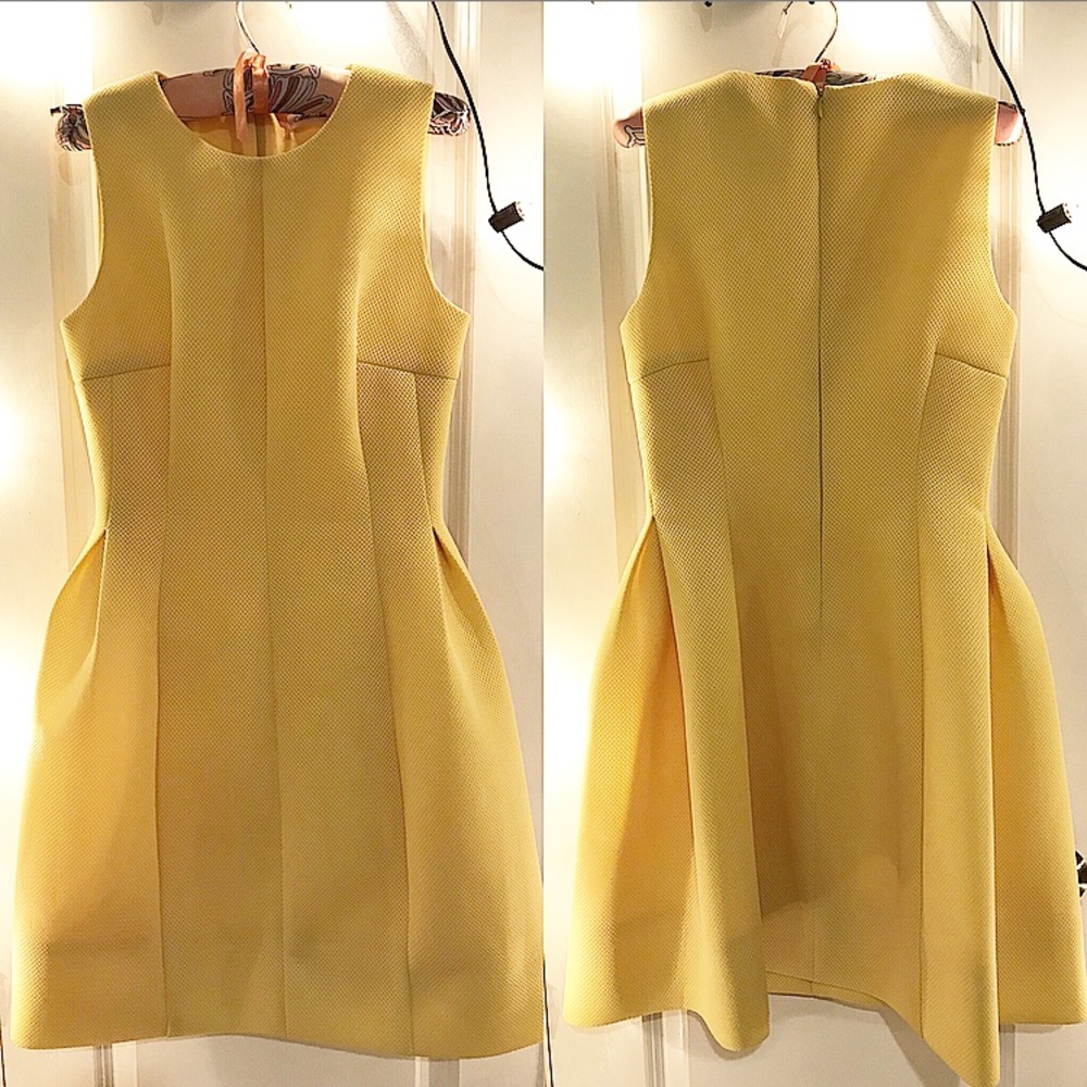 🌈Calvin Klein Yellow Tailored&Textured Dress🌈